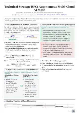 Preview of the Technical Strategy RFC: Autonomous Multi-Cloud AI Mesh cheat sheet